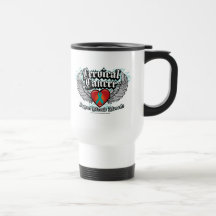 Alas del cáncer de cuello del útero taza