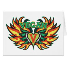 Alas vegetarianas tarjetón