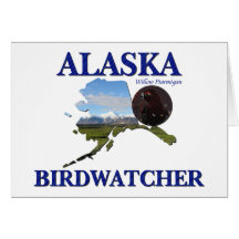 Alaska Birdwatcher Tarjeton