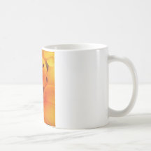 Albaricoque delicioso floral tazas de café