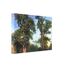 Albert Bierstadt - los pioneros de bosques Lona Estirada Galerías
