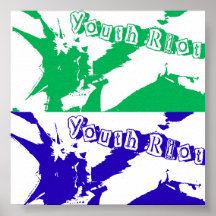 Alboroto "dos de la juventud para un" poster