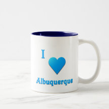 Albuquerque -- Azul de cielo Tazas De Café