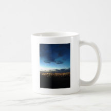 Albuquerque en el anochecer tazas de café
