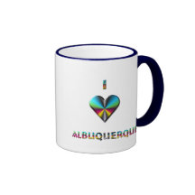 Albuquerque -- Verde azul y Borgoña Taza