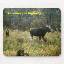Alces de la carretera de Kancamagus Alfombrilla De Raton