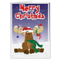 Alces de las Felices Navidad tarjetas