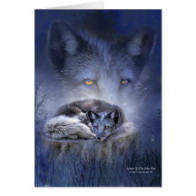Alcohol del Fox azul ArtCard Tarjeton