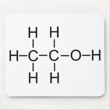 Alcohol - fórmula química alfombrilla de ratón