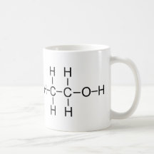 Alcohol - fórmula química tazas
