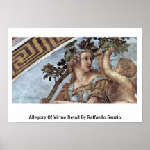 Alegoría del detalle de la virtud de Raffaello San Posters