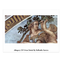 Alegoría del detalle de la virtud de Raffaello San Tarjeta Postal