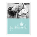 Alegría a la tarjeta plana de la foto del navidad  invitacion personalizada