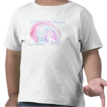 alegría de la armonía de la paz del amor camiseta