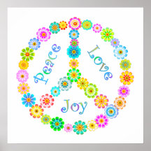 Alegría del amor de la paz poster