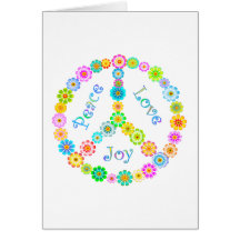 Alegría del amor de la paz tarjetas