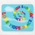 Alegría Mousepad de la paz de la esperanza del amo