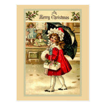Alegría pasada de moda tarjeta postal