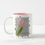 Alegría rosada del tulipán tazas de café