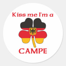 Alemanes personalizada me besan que soy Campe Pegatina