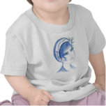 Aleta de lujo en azules camisetas