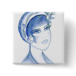 Aleta de lujo en azules botones