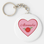 Alexandra (corazón) llaveros personalizados