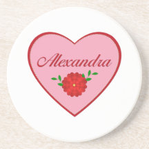 Alexandra (corazón) posavasos cerveza
