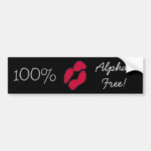 Alfa-Libre Pegatina De Parachoque