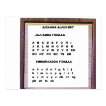 Alfabeto de Sidaama Tarjetas Postales