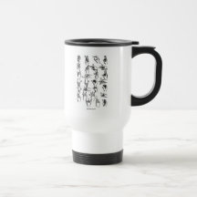 Alfabeto del lenguaje de signos tazas