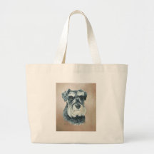 Alfie - schnauzer miniatura bolsas de mano