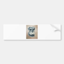Alfie - schnauzer miniatura etiqueta de parachoque