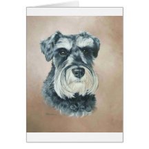 Alfie - schnauzer miniatura tarjeton