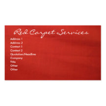 Alfombra roja tarjetas de visita