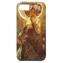 Alfons Mucha: Luna iPhone 5 Case-Mate Funda
