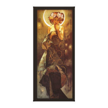 Alfons Mucha: Luna Impresión De Lienzo