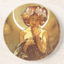 Alfons Mucha: Luna Posavasos Cerveza