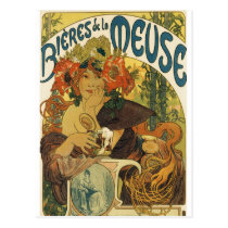 Alfonso Mucha - Bieres de la Muse tarjetas postales