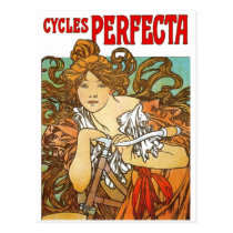 Alfonso Mucha - ciclos Perfecta tarjetas postales