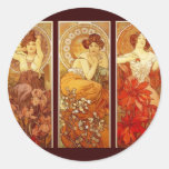 Alfonso Mucha Etiqueta Redonda