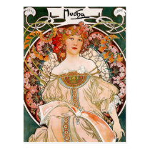 Alfonso Mucha - florista tarjetas postales