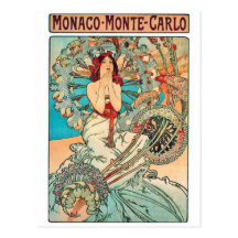Alfonso Mucha Mónaco, Monte Carlo, 1897 Postales