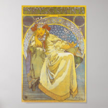 Alfonso Mucha - princesa Hyacint Print Poster