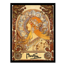 Alfonso Mucha - zodiaco Postales