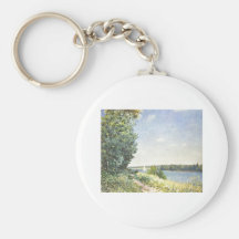 Alfred Sisley - aceite de Normandie 1894 en lona Llaveros Personalizados