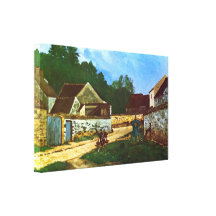 Alfred Sisley - calle del pueblo en Marlotte Impresión En Lienzo Estirada