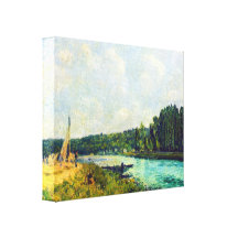 Alfred Sisley - los bancos del Oise Lienzo Envuelto Para Galerias