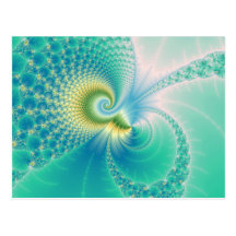Algo a pescado - arte del fractal tarjeta postal
