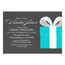 Algo ducha nupcial azul invitaciones
